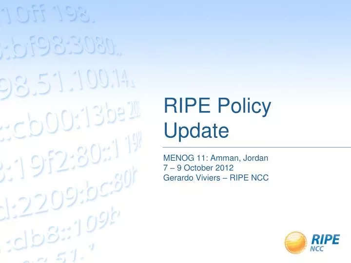 ripe policy update