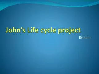 John’s Life cycle project