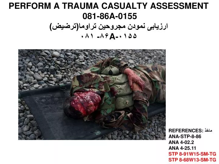 perform a trauma casualty assessment 081 86a 0155 a