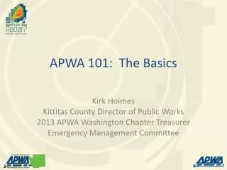 APWA 101: The Basics