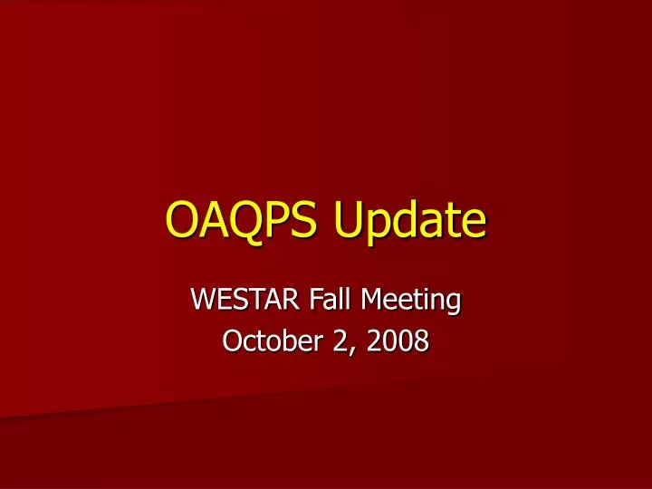 oaqps update