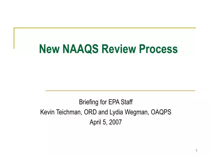 new naaqs review process