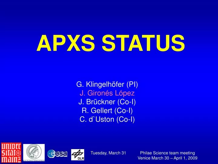 apxs status