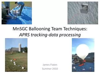 MnSGC Ballooning Team Techniques: APRS tracking-data processing