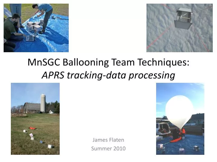 mnsgc ballooning team techniques aprs tracking data processing