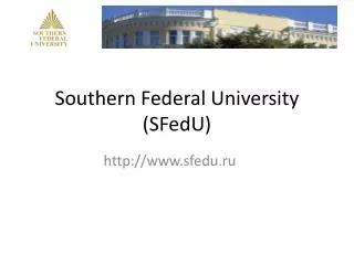 Southern Federal University (SFedU)