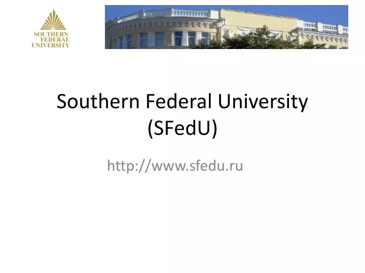 southern federal university sfedu