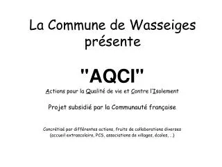 la commune de wasseiges pr sente