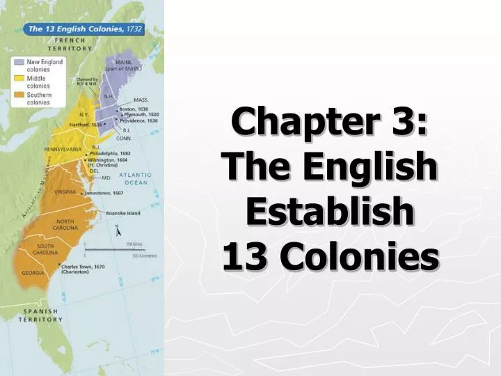 chapter 3 the english establish 13 colonies