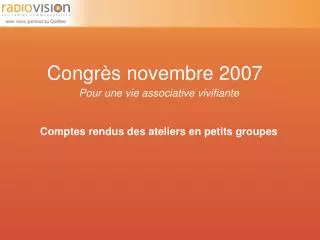 congr s novembre 2007