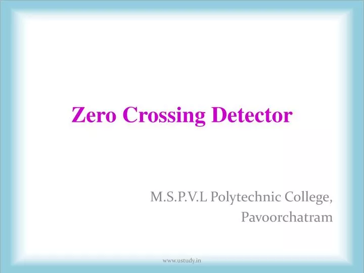 zero crossing detector