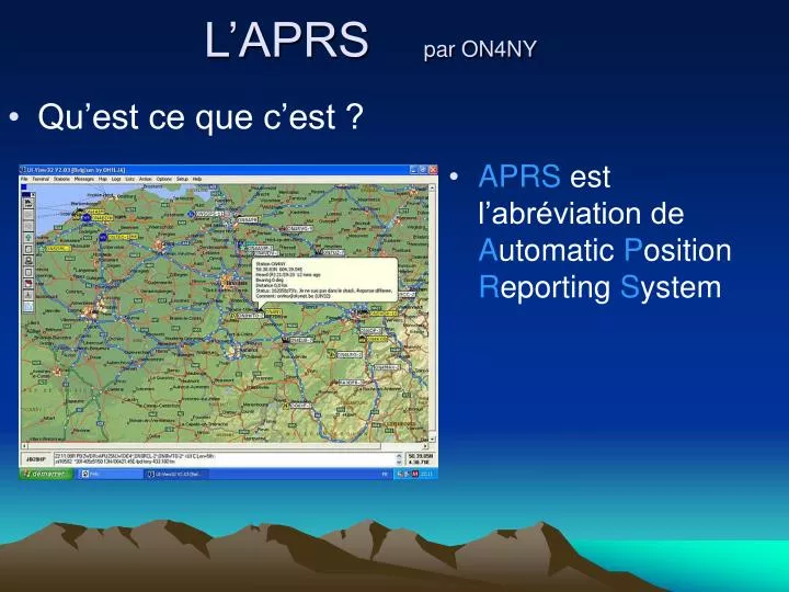 l aprs par on4ny