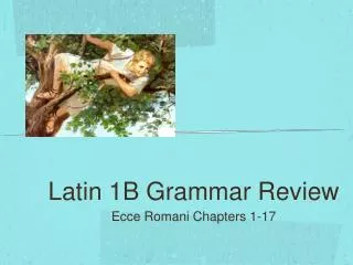 Latin 1B Grammar Review