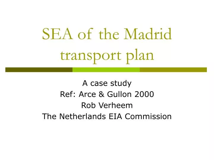 sea of the madrid transport plan