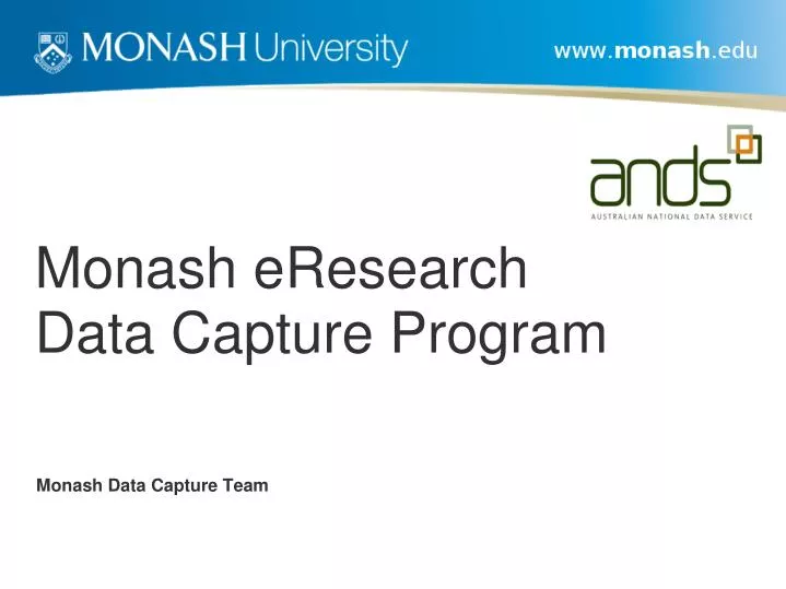 monash data capture team