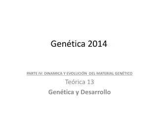 gen tica 2014