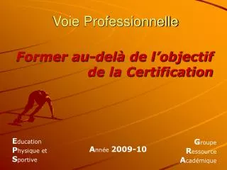 voie professionnelle
