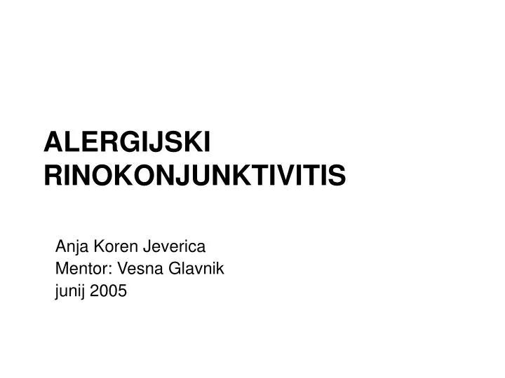 alergijski rinokonjunktivitis