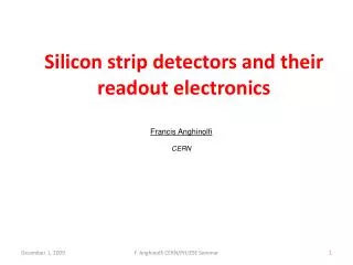 Silicon strip detectors and their readout electronics