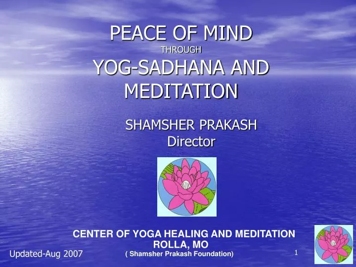 peace of mind through yog sadhana and meditation