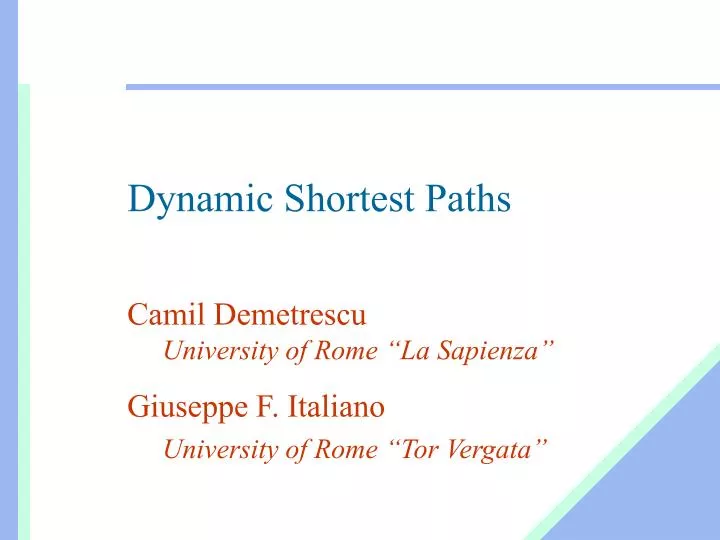 dynamic shortest paths