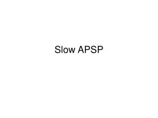 Slow APSP