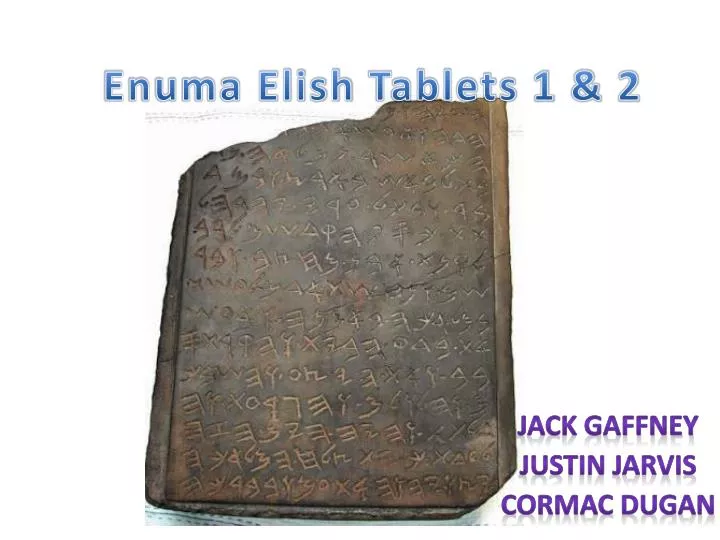 enuma elish tablets 1 2