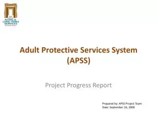 Adult Protective Services System (APSS)