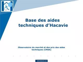 base des aides techniques d hacavie