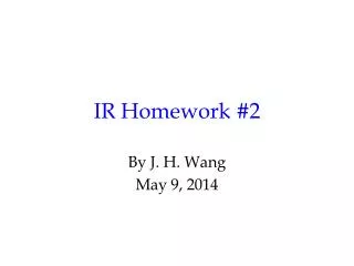 IR Homework #2