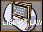LICENSE LAW