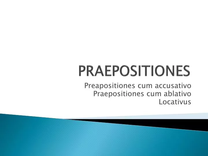 praepositiones