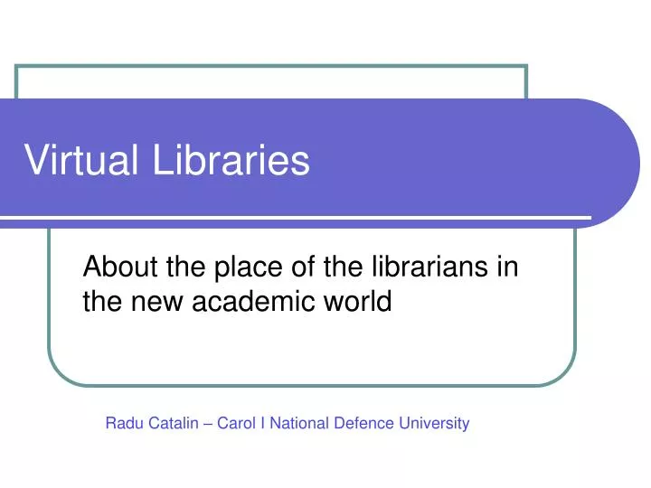 virtual libraries