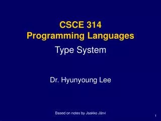 CSCE 314 Programming Languages