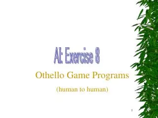 AI: Exercise 8