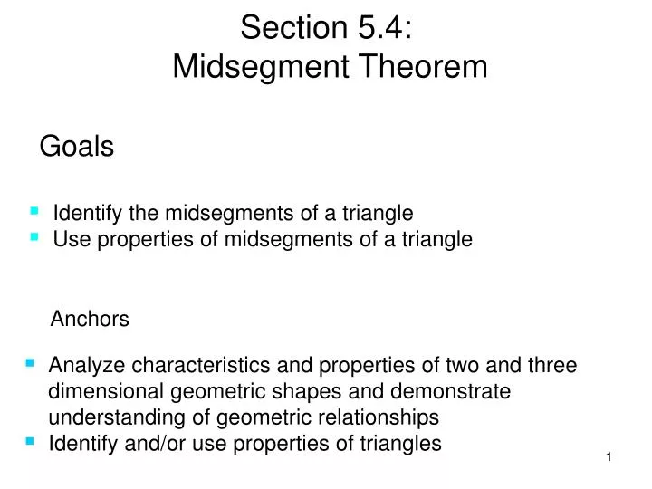 section 5 4 midsegment theorem