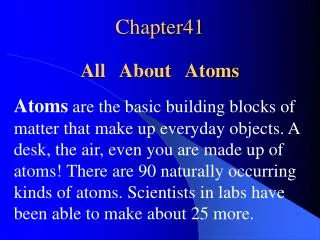 Chapter41 All About Atoms