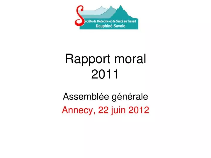 rapport moral 2011