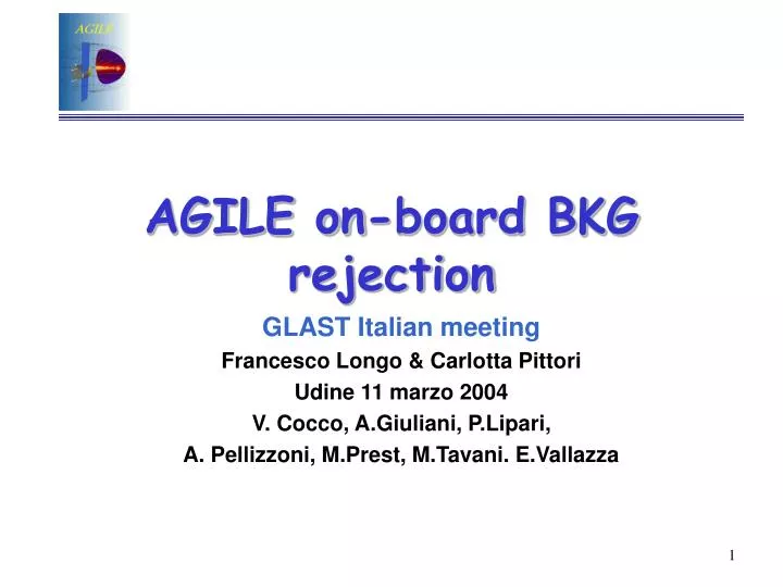 agile on board bkg rejection