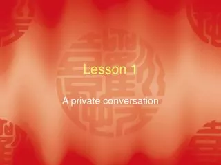lesson 1