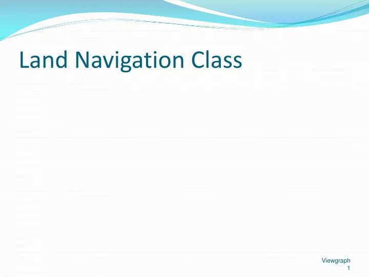 land navigation class