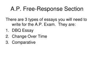 A.P. Free-Response Section