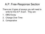 A Guide to Writing Comparative Essays for A.P. World History - slide 1