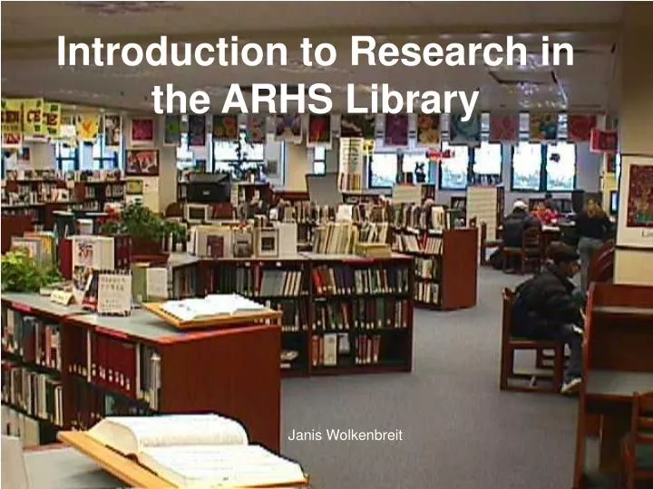 introduction to research in the arhs library
