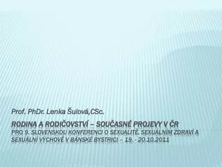 prof phdr lenka ulov csc