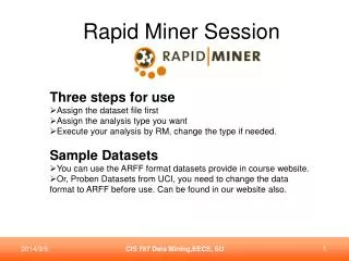 Rapid Miner Session