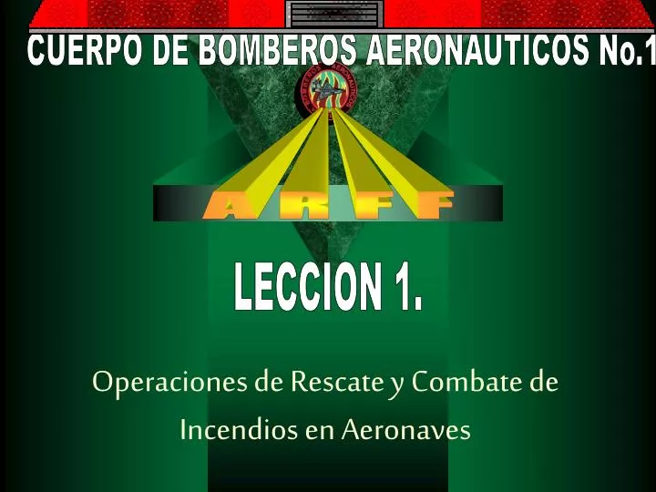 operaciones de rescate y combate de incendios en aeronaves