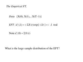 The Empirical FT .