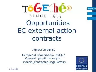 Opportunities EC external action contracts
