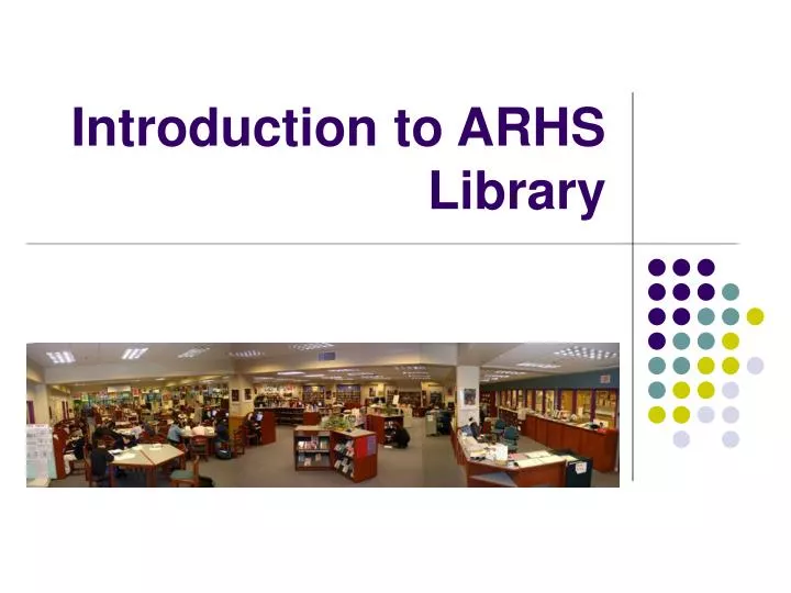 introduction to arhs library